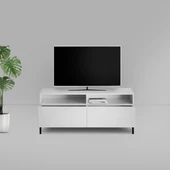 Roma Çekmeceli Tv Ünitesi-Mat Lake Beyaz 120x53x43 cm - 1