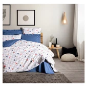 Cotton Box Minimal Çift Kişilik Nevresim Takımı Stew Mavi - 1