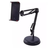 Metal Telefon Tablet Tutucu Zemin Standlı Teleskobik Akrobat 360 Derece Dönme - 7