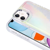 iPhone 11 Kılıf Airbagli Renkli Arka Yüzey Boncuk Tasarımlı Kumul Kapak - 6