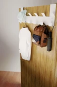 Risingmaber Metal Amerikan Kapı Arkası Beyaz Vidalı Askılık Organizer Askılık ve Banyo Kapı Arkası Vidalı Askılık - 6