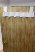 Risingmaber Metal Amerikan Kapı Arkası Beyaz Vidalı Askılık Organizer Askılık ve Banyo Kapı Arkası Vidalı Askılık - 5
