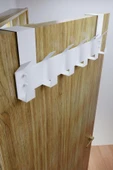 Risingmaber Metal Amerikan Kapı Arkası Beyaz Vidalı Askılık Organizer Askılık ve Banyo Kapı Arkası Vidalı Askılık - 2