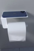 Risingmaber Metal Beyaz Telefon Raflı Tuvalet Kağıtlık, Wc Kağıtlık - 1