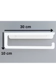 Risingmaber Dekoratif Beyaz Metal Baharatlık Raflı Havluluk&Havlu Tutucu&Kağıt Havluluk - 7