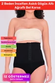 1 Beden İncelten Toparlayıcı Sıkılaştırıcı Vücut Şekillendirici Kaymaz Ağraflı Yüksek Bel Slip Korse thumbnail 1