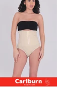 1 Beden İncelten Toparlayıcı Sıkılaştırıcı Vücut Şekillendirici Kaymaz Ağraflı Yüksek Bel Slip Korse thumbnail 2