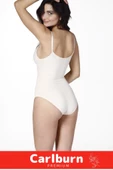İz Saklayan Lazer Kesim İnceltici Etkili Push-Up Askılı Toparlayıcı Çıtçıtlı Slip Body Zıbın Korse - 4