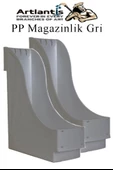 Plastik Magazinlik Gri 2 Adet Plastik Kutu Klasörü Magazinlik A4 Dosya ve Masa Düzenleyici Sınıf Ev Ofis - 1