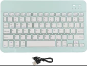 Apple iPad Pro 3. Nesil 11" Uyumlu Kablosuz Bluetooth Şarj Edlebilir Türkçe Q Klavye - Yeşil - 5