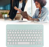 Apple iPad Air - iPad 5 9.7" Uyumlu Kablosuz Bluetooth Şarj Edlebilir Türkçe Q Klavye - Yeşil - 3