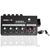 OSAWA W-404FX MİK GİRİŞ-1 LINE ÇIKIŞ EKOLU MİK ÇOĞALTICI 20 DB ADAPTÖRLÜ 4 KANAL MINI MIXER - 3