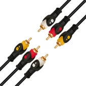 POWERMASTER 3 RCA + 3 RCA 1.5 METRE POŞETLİ GOLD 1. KALİTE KABLO - 1
