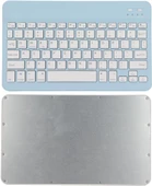 Apple iPad Pro 4. Nesil 12.9" Uyumlu Kablosuz Bluetooth Şarjlı Türkçe Q Klavye Mouse Seti - Mavi thumbnail 11