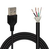 Ayt Powermaster 1.5 Metre Açık Uçlu USB Kablo Kesik Uçlu Erkek Usb Kablosu - 1