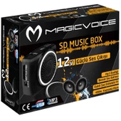 Magicvoice MV-17450 USB SD Kart Girişli Şarjlı Mini Seyyar Rehber Anfisi Toplantı Sunum Mikrofon Hoparlörü thumbnail 3