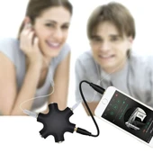 Powermaster Aux 6 Lı Çoklayıcı 3.5 Mm Kulaklık Mikrofon Çoklayıcı Aparat - 2