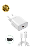 18W Hızlı Şarj Aleti Qualcomm Quick Charger USB To Type-C Kablolu - 1