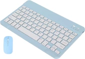 Philips M9 Pro S410J 10.1" Uyumlu Kablosuz Bluetooth Şarjlı Türkçe Q Klavye Mouse Seti - Mavi - 5