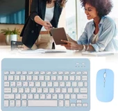 Philips M9 Pro S410J 10.1" Uyumlu Kablosuz Bluetooth Şarjlı Türkçe Q Klavye Mouse Seti - Mavi - 9