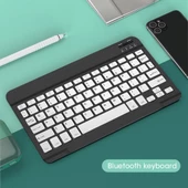 Apple iPad Pro 3. Nesil 11" Uyumlu Kablosuz Bluetooth Şarjlı Türkçe Q Klavye Mouse Seti - Siyah - 4