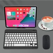 Huawei Mediapad T3 10 9.6" Uyumlu Kablosuz Bluetooth Şarjlı Türkçe Q Klavye Mouse Seti - Siyah - 7