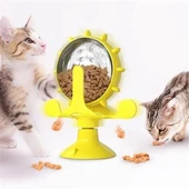 Petinka Kedi Oyuncağı  Vantuzlu Zilli İnteraktif Dönebilen Mama Kaplı Renkli Eğlenceli Eğitici - 8