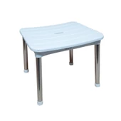 Çelik Ayna Alüminyum Ayaklı Paslanmaz Kare Tabure 910 thumbnail 3