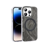 iPhone 14 Pro Max Kılıf Magsafe Şarj Özellikli Fırça Boya Desenli Palet Kılıf thumbnail 1