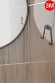 Risingmaber 3M Yapışkanlı Siyah Çift Kancalı Askılık, Bornoz Askı, Mutfak Banyo Askısı(2 Adet) MT89S - 6