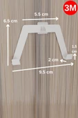 Risingmaber 4'lü 3M Yapışkanlı Beyaz Çift Kancalı Askılık, Bornoz Askısı, Mutfak Banyo Askısı MT90B - 7