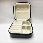 Takı Organizer Kutusu - Seyahat Aksesuar Çantası Düzenleyici-Mücevher Kutusu-Yerli Üretim-11x11x7 cm - 6