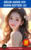 Gülen Anime KIZ Resim Defteri (Büyük Boy) - 1