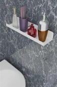 Risingmaber 3M Ultra Güçlü Yapışkanlı Beyaz Mutfak&Banyo Rafı, Çok Amaçlı Organizer Raf MT95B - 5