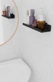Risingmaber 3M Ultra Güçlü Yapışkanlı Siyah Mutfak&Banyo Rafı, Çok Amaçlı Organizer Raf MT95S thumbnail 5