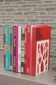 Risingmaber Ağaç Desenli Beyaz Metal Kitap Tutucu, Metal Kitap Desteği , (İkili Set)MK8B - 2