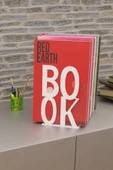 Risingmaber Dekoratif Beyaz Book Yazı Tasarımlı Kitap Tutucu Desteği Metal Kitap Tutucu (İkili Set)MK3B - 3