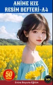 Anime KIZ Çiçekler İçinde Resim Defteri (Orta Boy) - 1