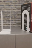 Risingmaber Dekoratif Beyaz Klasik Metal Kitap Tutucu , Kitap Desteği (İkili Set) MK4B - 5