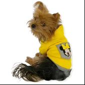 Sarı Sevimli Fare Kapşonlu Sweat by Kemique Köpek Kazağı thumbnail 1