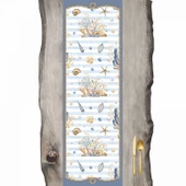 Deniz Canlıları Krem Mavi Desen Ranır - Runner - 1