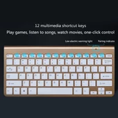 Welio M108 10.1" Uyumlu Kablosuz Wireless Pilli Türkçe Q Klavye - Altın thumbnail 5