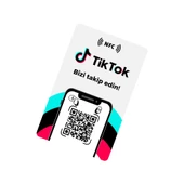 NFC ve QR Kodlu TikTok Takip Kartı - 1