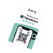 İngilizce NFC ve QR Kodlu Tripadvisor Yorum ve Puanlama Kartı - 1