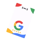 İngilizce NFC ve QR Kodlu Google Yorum ve Puanlama Kartı - 2
