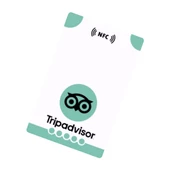 İngilizce NFC ve QR Kodlu Tripadvisor Yorum ve Puanlama Kartı - 2