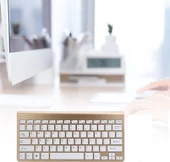 Amazon Fire HD 10 2017 10.1" Uyumlu Kablosuz Wireless Pilli Türkçe Q Klavye - Altın thumbnail 7