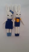 Blue Rabbits Ailesi Amigurumi Organik Oyuncak - 2
