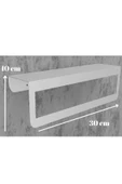 Risingmaber Metal Beyaz Havlu Askısı, Mutfak Banyo Raflı Havluluk, Metal Raflı Havluluk, Havlu Tutacağı MT42BD - 6