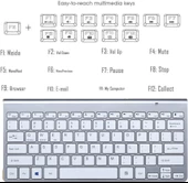 Apple iPad 8. Nesil 10.2" Uyumlu Kablosuz Wireless Pilli Türkçe Q Klavye - Gümüş - 5